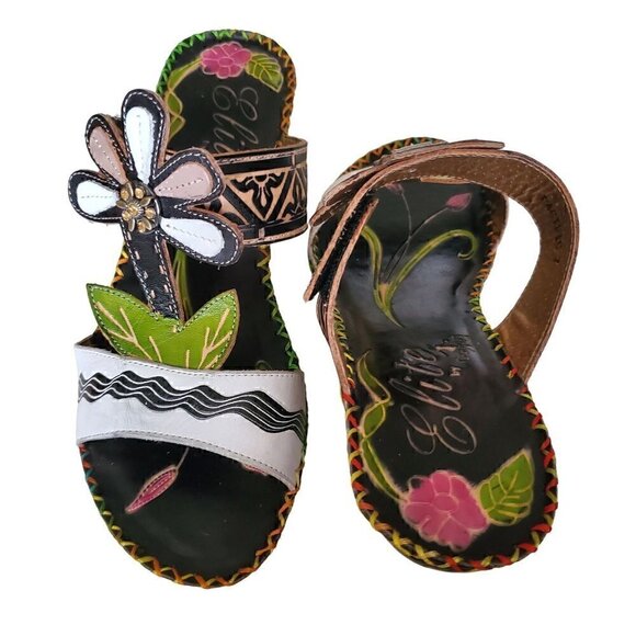 Corkeys Elite Pacific Leather Sandal Wedges, Woman's Slingback Heels NIB - Picture 2 of 3